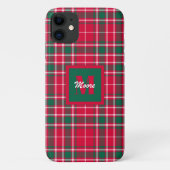 Tartan - Red Green and Off White Phone Case (Rückseite)