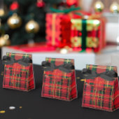 Tartan Red & Green Gold 'Joy' Geschenkschachtel