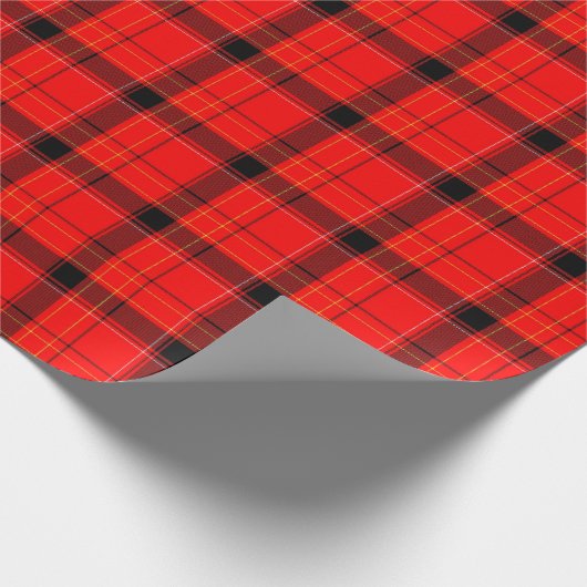 Tartan Red Kariert Christmas Background Geschenkpapier (Ecke)