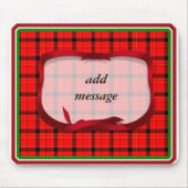 Tartan Red Kariert Christmas Background Mousepad (Vorne)