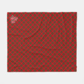 Tartan Red Kariert Christmas Fleecedecke (Vorderseite (Horizontal))