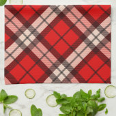 Tartan Red Kariert Kitchtuch Geschirrtuch (Gefaltet)