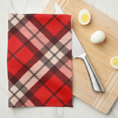 Tartan Red Kariert Kitchtuch Geschirrtuch (Viertel Falte)