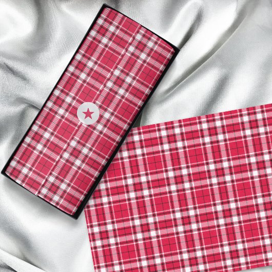 Tartan - Red White Black Seidenpapier