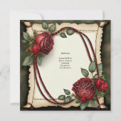 TARTAN RIBBON HANDFASTING CEREMONONATIONS EINLADUNG (Rückseite)