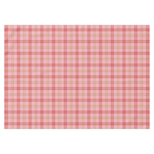 Tartan, rosa, orange, gelb, schwarz Kariert Tischdecke (Vorderseite (Horizontal))
