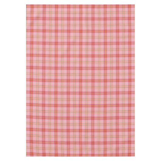 Tartan, rosa, orange, gelb, schwarz Kariert Tischdecke (Vorderseite)
