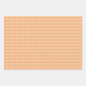 Tartan rose lemon yellow peach set wrapping paper geschenkpapier set (Vorderseite 3)