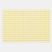 Tartan rose lemon yellow set wrapping paper geschenkpapier set (Vorderseite 3)