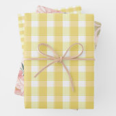 Tartan rose lemon yellow set wrapping paper geschenkpapier set (Beispiel)