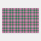 Tartan - Rose Rosa-Smaragd-Grün-Elfenbein Geschenkpapier Set (Vorderseite 3)