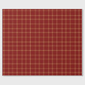 Tartan, rot, braun und cremefarben geschenkpapier (Flach)