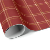 Tartan, rot, braun und cremefarben geschenkpapier (Rolleneckpunkt)