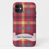 Tartan Rot-Gelb iPhone Case (Rückseite)