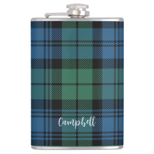 Tartan-Rot-Schrift Campbell-Tartan nach Maß Flachmann