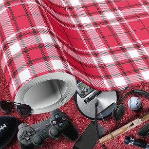 Tartan - Rot-Weiß-Schwarz Geschenkpapier