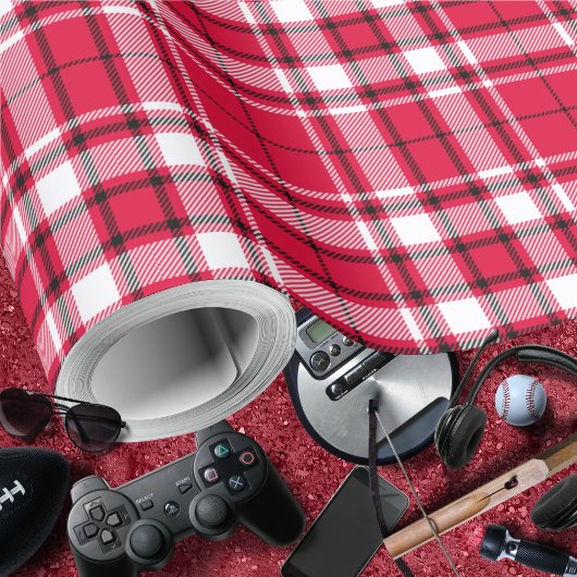 Tartan - Rot-Weiß-Schwarz Geschenkpapier