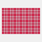 Tartan - Rot-Weiß-Schwarz Geschenkpapier Set (Vorderseite 3)