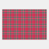 Tartan - Rotes Grün und Weiß Geschenkpapier Set (Vorderseite 3)