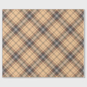 Tartan rotiert in Beige und Brown Geschenkpapier (Flach)