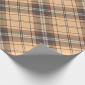 Tartan rotiert in Beige und Brown Geschenkpapier (Ecke)