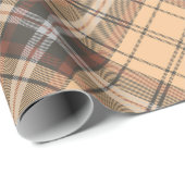 Tartan rotiert in Beige und Brown Geschenkpapier (Rolleneckpunkt)