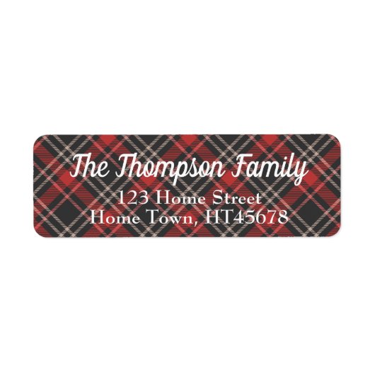 Tartan-Rücksendeadresse (Vorne)