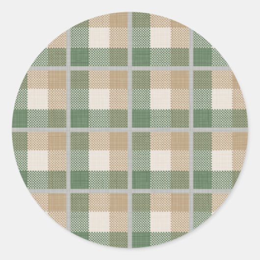 Tartan Runder Aufkleber (Vorderseite)