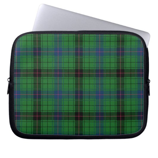 Tartan Rustic Davidson Kariert Blue Green Laptopschutzhülle (Vorderseite)