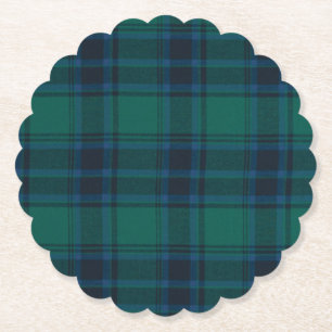 Tartan Scalloped Round Untersetzer