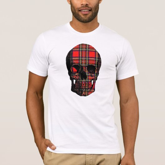 Tartan-Schädel T-Shirt (Vorderseite)