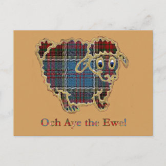 Tartan Schafe "Och Aye the Ewe" Postkarte