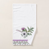 Tartan - Schottische Vögel und Blume Badhandtuch Set (Handtuch)