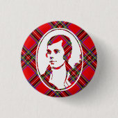 Tartan-Schottlands Barde Robbie Brände Button (Vorderseite)