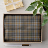 Tartan - Schwarz-Deep Honey Brown-Off White Seidenpapier (Geschenk)
