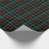 Tartan (schwarz/Grün/Rot) Geschenkpapier (Ecke)
