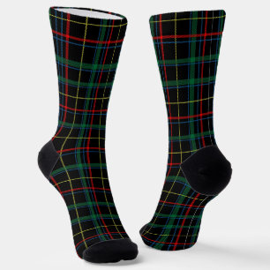 Tartan (Schwarz, Grün & Rot)  Socken