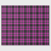 Tartan - Schwarz-heiß-rosa-weiß Geschenkpapier (Flach)