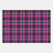 Tartan - Schwarz-heiß-rosa-weiß Geschenkpapier Set (Vorderseite 2)