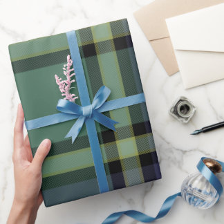 Tartan - Schwarze Uhr - Schleifpapier Geschenkpapier