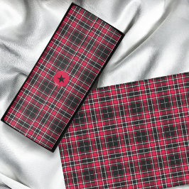 Tartan - Schwarzes Rotes Weiß Seidenpapier