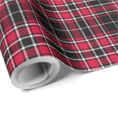Tartan - Schwarzweiß Geschenkpapier (Rolleneckpunkt)