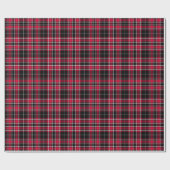 Tartan - Schwarzweiß Geschenkpapier (Flach)