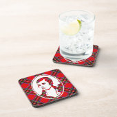 Tartan Scotlands Bard Rabbie Burns Getränkeuntersetzer (Rechte Seite)