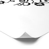 Tartan Scottie Black & White Poster (Ecke)
