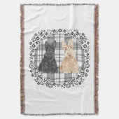 Tartan Scotties Decke (Vorderseite Vertikal)