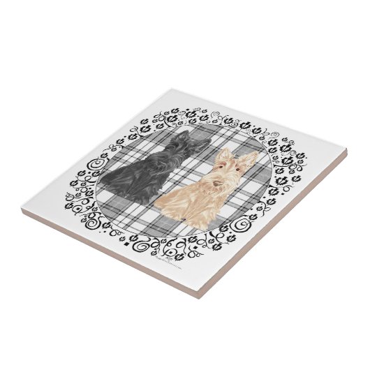 Tartan Scotties Fliese (Seite)