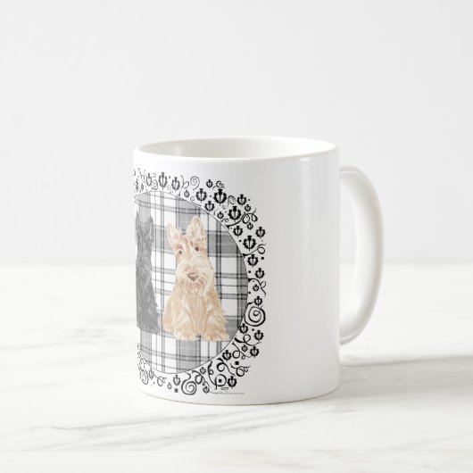 Tartan Scotties Kaffeetasse (VorderseiteRechts)