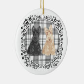 Tartan Scotties Keramik Ornament (Rechts)