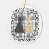 Tartan Scotties Keramik Ornament (Links)